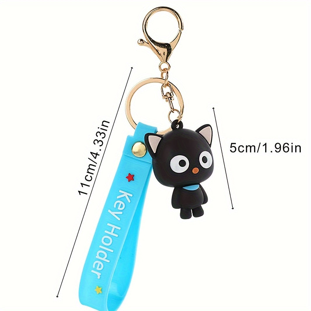 Cat Keychain Backpack Pendant Cute Cartoon Car Key Ornament
