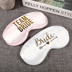 Soft Pink Bridal Sleep Mask for Bridesmaid