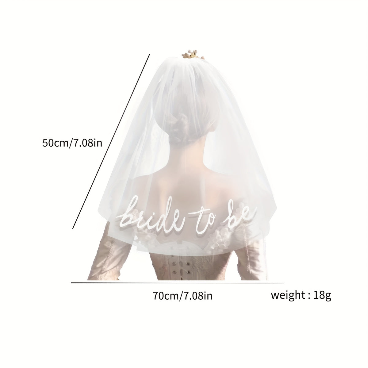 Bridal Veil for Brides and Bridesmaids - Perfect Photo Prop for Wedding