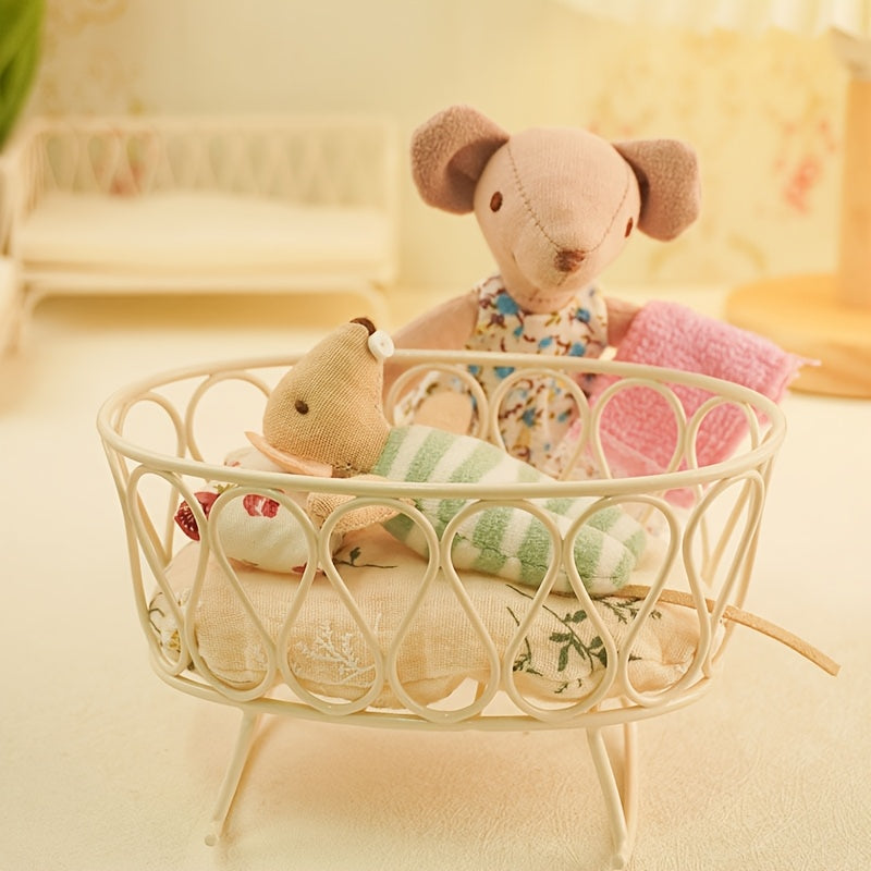 Mini Cast Iron Cradle for OB11 BJD Dolls