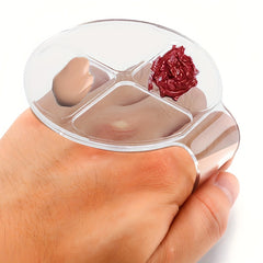 2PCS Makeup Mixing Palette With Spatula Transparent Acrylic Cosmetic Palette