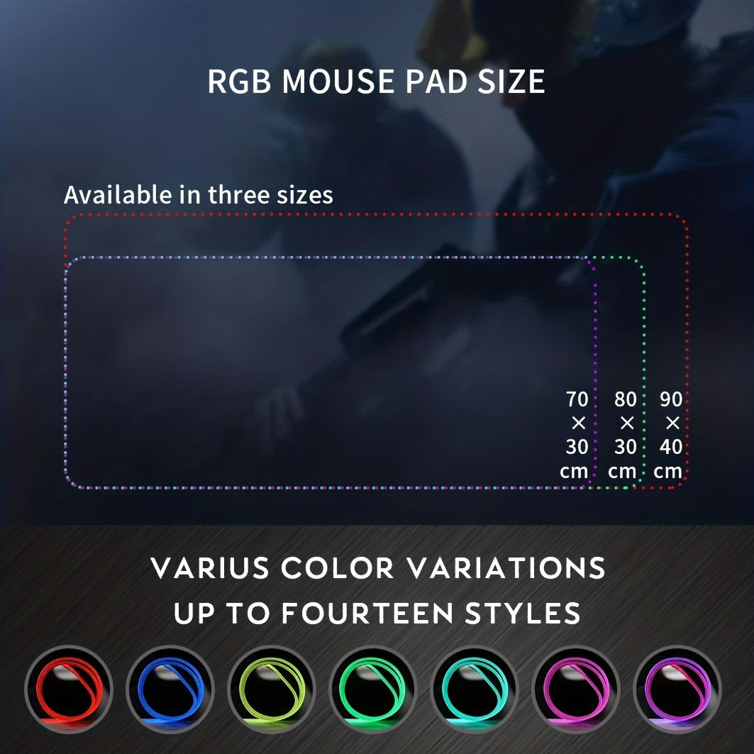 RGB Illuminated Large Mouse Pad for Office & Esports