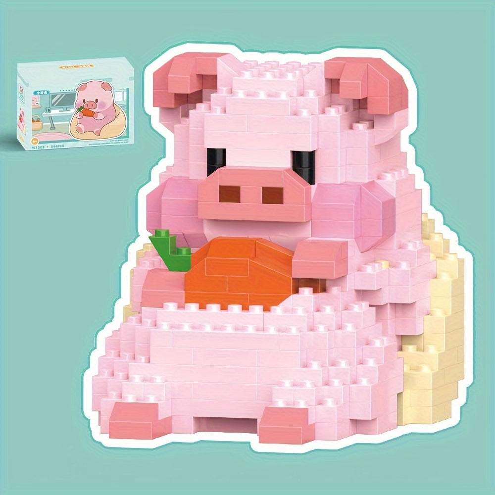 Pig Model Building Block Toy Sofa Set