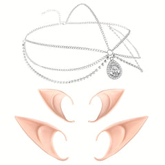 Vintage Crystal Elf Ears Headpiece Set