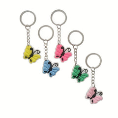 22pcs PVC Butterfly Keychain Key Ring Pendant Bag Accessory For Girls Women