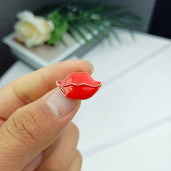 Red Lip Pin Badge Romantic Couple Party Gift