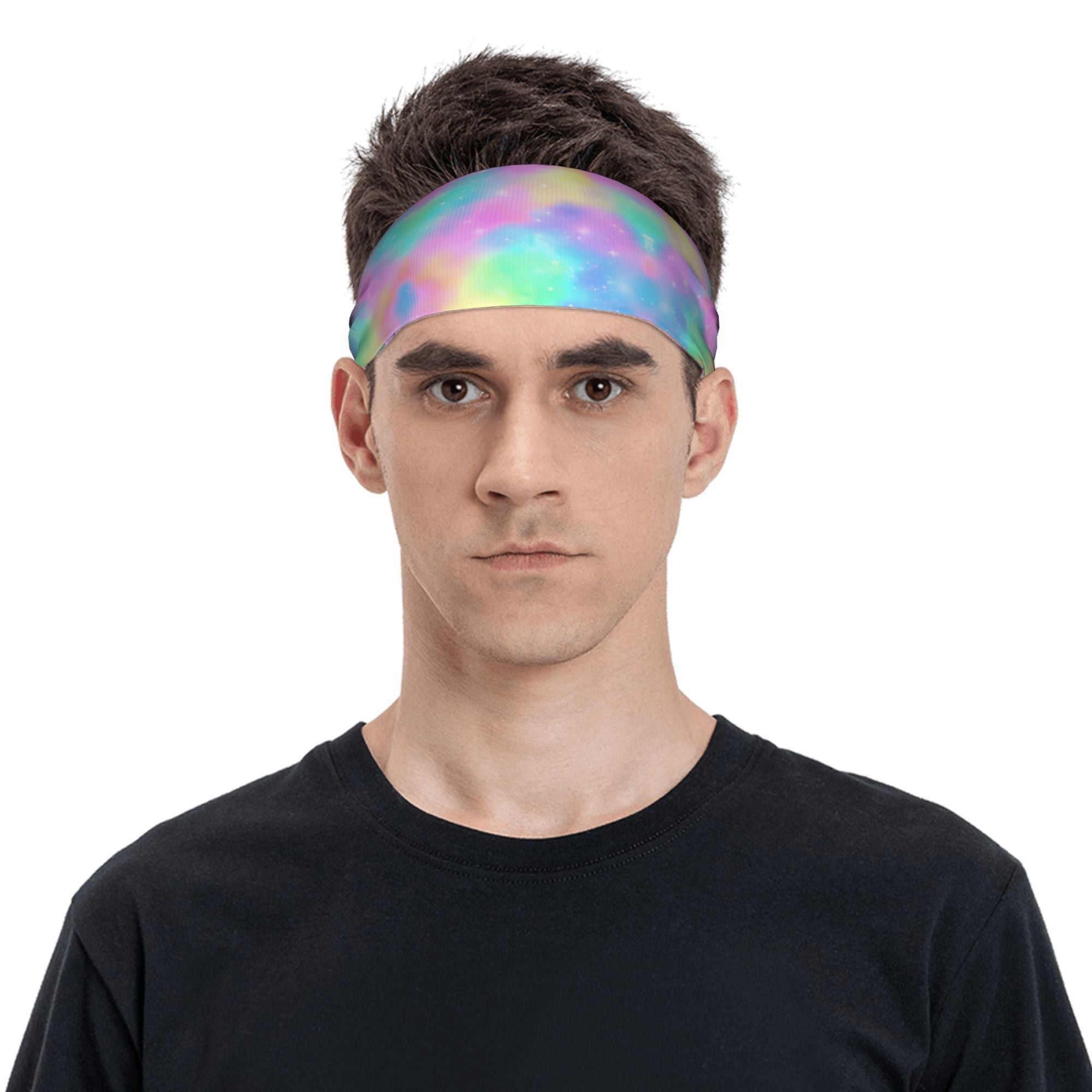 Rainbow Breathable Headband Men Women Sport Fitness Casual