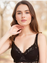 Lace Push Up Bra with Scallop Trim