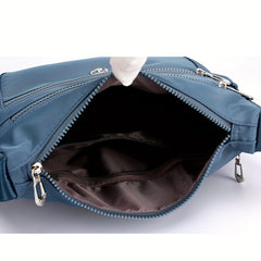 Casual Minimalist Hobo Shoulder Bag Solid Zipper Pocket Crossbody Wallet