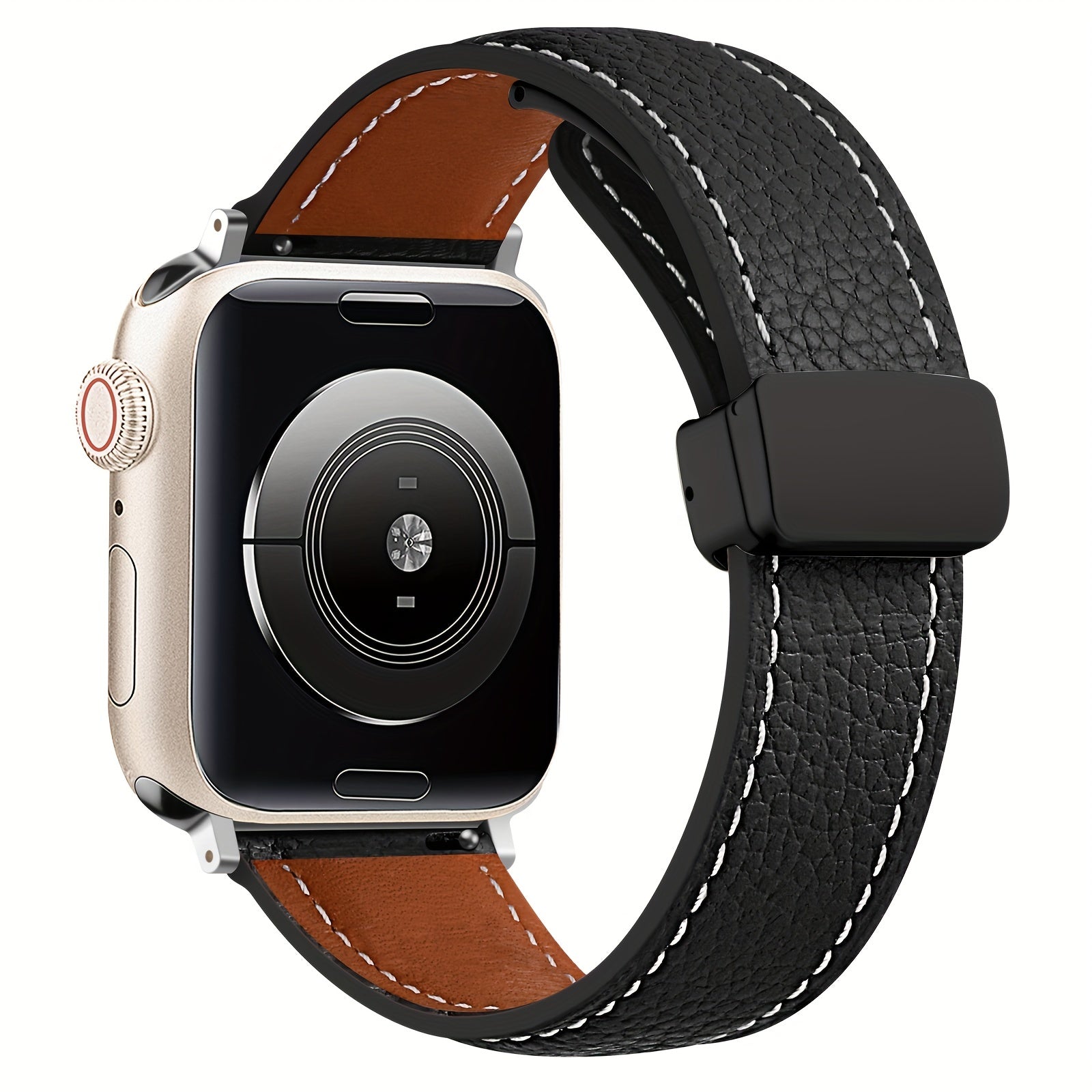 Leather Watch Strap for Smart Watch Magnetic Buckle Sport Band