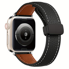 Leather Watch Strap for Smart Watch Magnetic Buckle Sport Band