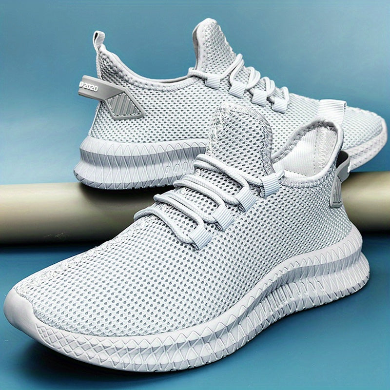 Men's Breathable Mesh Lace-up Sneakers Casual Outdoor Shoes