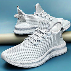 Men's Breathable Mesh Lace-up Sneakers Casual Outdoor Shoes