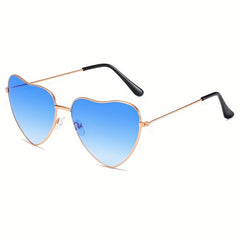 Men's Heart Shaped UV400 Metal Sunglasses for Outdoor Beach