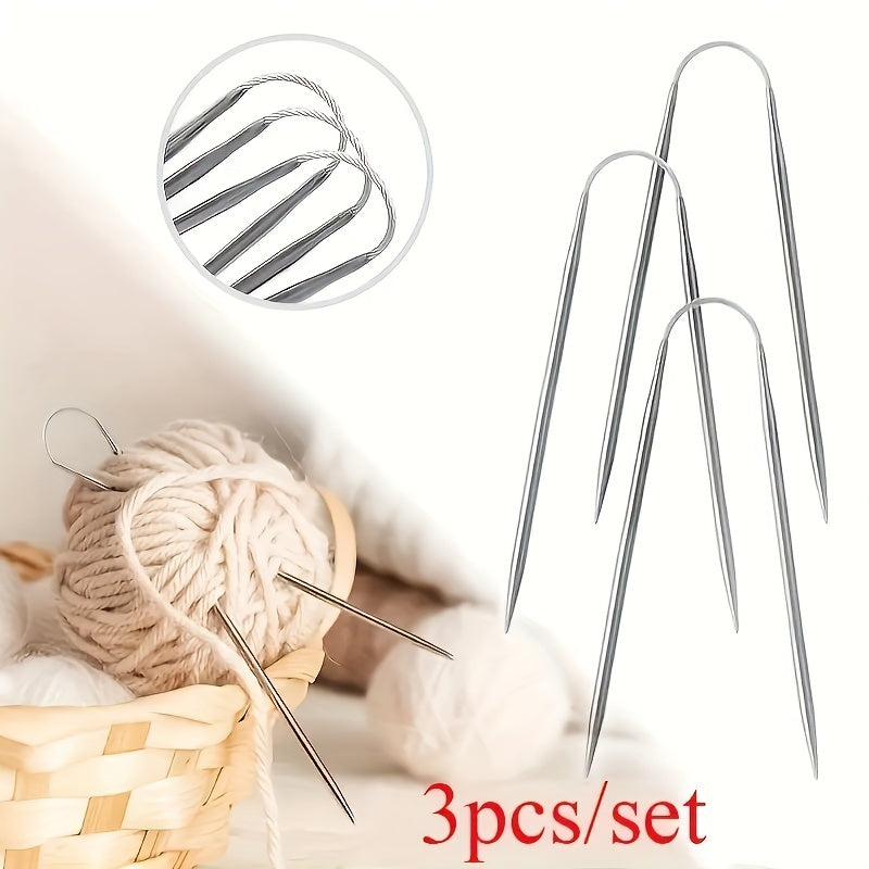 3pcs Knitting Needle Set for Beginners and Experienced Crochet Hook