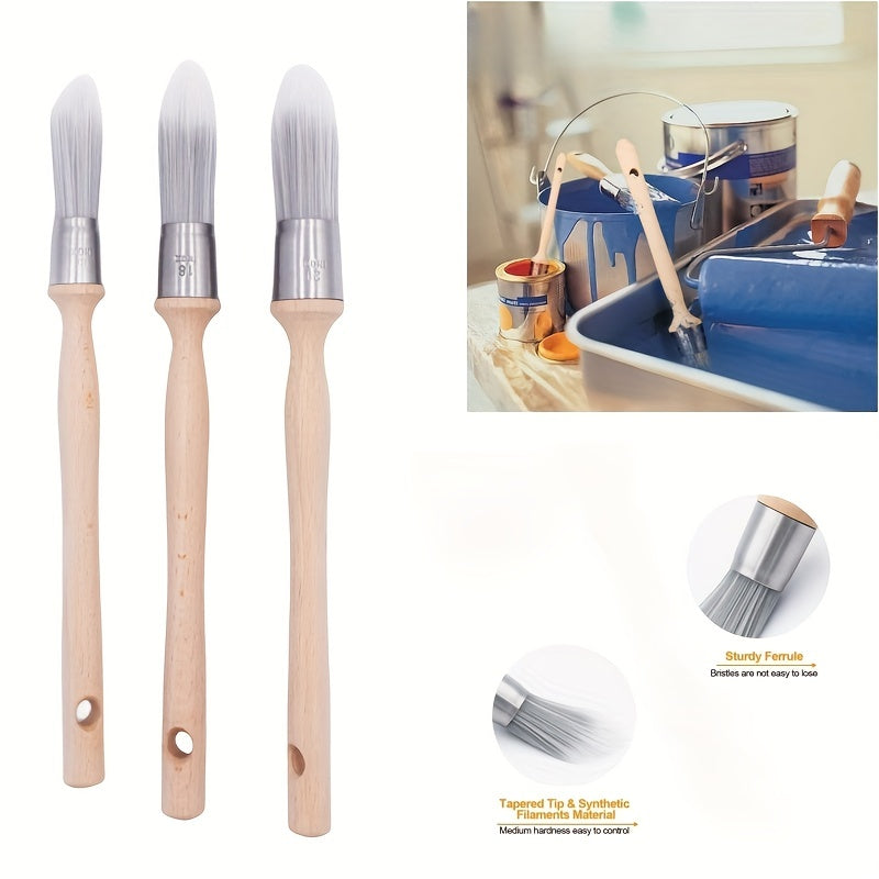 3pcs Small Paint Brushes For Walls Touch Up Edge Painting Tool