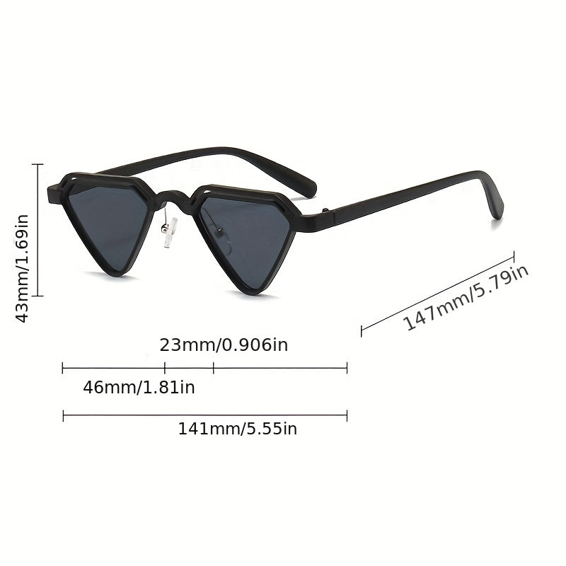 Y2K Triangle Sunglasses Unisex Jelly UV400 Shades