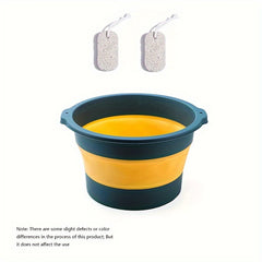 Collapsible Foot Bath Foot Soak Tub 2pcs Foot Grinding Stones