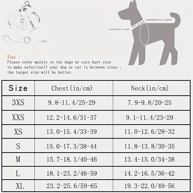 Winter Warm Dog Harness With Leash Set