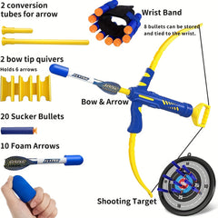 Kids Bow and Arrow Set for Ages 2-4 Range 10 Arrows 2 Archers 20 Foam Darts