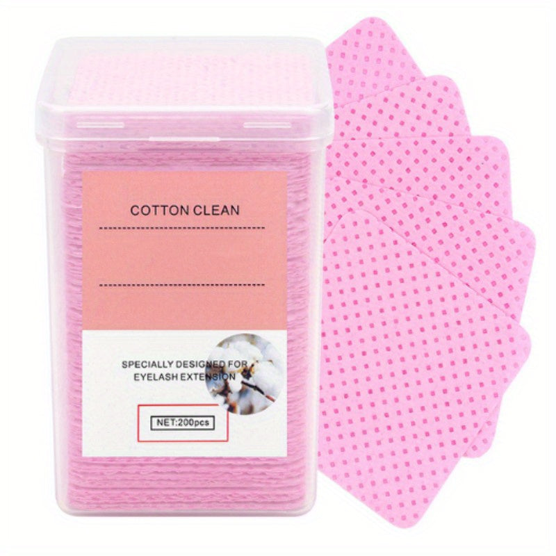 Lint Glue Cleaning Pads Non Woven Eyelashes Nail Polish Makeup Remover Wipes