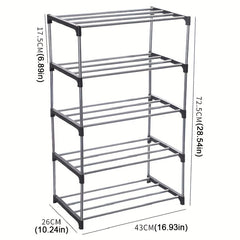 Galvanized Stackable Shoe Rack Organizer For Closet Entryway