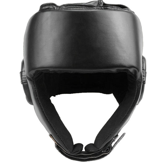 Professional PU Leather Boxing Helmet, Judo Kickboxing Headgear Sparring Helmet