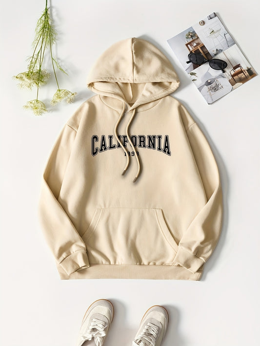 Long Sleeve Hooded Sport Sweatshirt Women Graphic Drawstring Hoodie