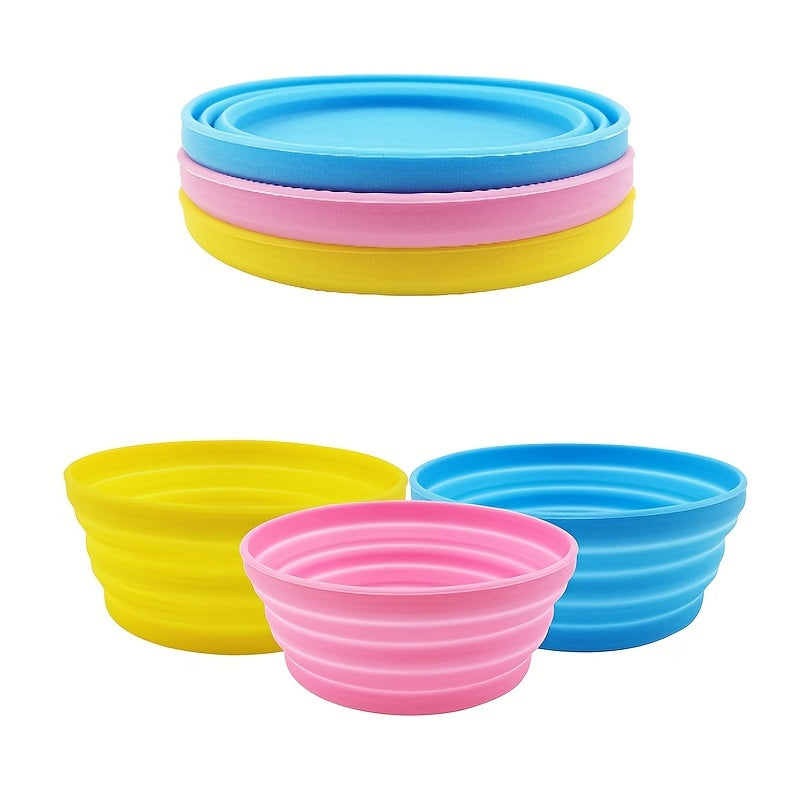 Portable Silicone Bowl for Travel High Temp Resistant Picnic Camping Lunch Box