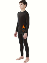 HOPLYNN Youth Thermal Tight Long Sleeve Fleece Shirt Base Layer
