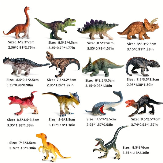14pcs Dinosaur Action Fig. Set Mixed PVC Models for Enthusiasts