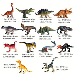 14pcs Dinosaur Action Fig. Set Mixed PVC Models for Enthusiasts