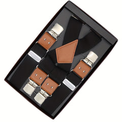 Men's Adjustable X Suspenders with Buckles