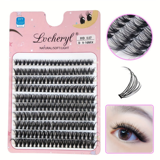 200 Clusters 30D Eyelashes Ext Natural Soft Faux Mink Hair Self grafting F