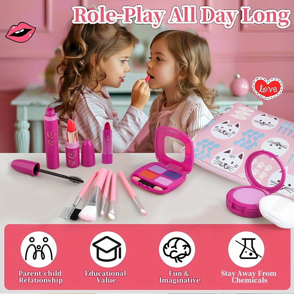 Princess Makeup Set with Pink Bag and Eyeshadow Palette
