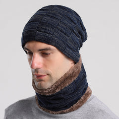 Winter Beanie Scarf Set Warm Knitted Hat & Neck Warmer