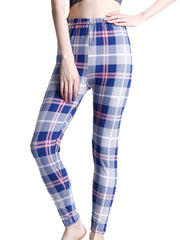 Plaid Print Leggings for Women