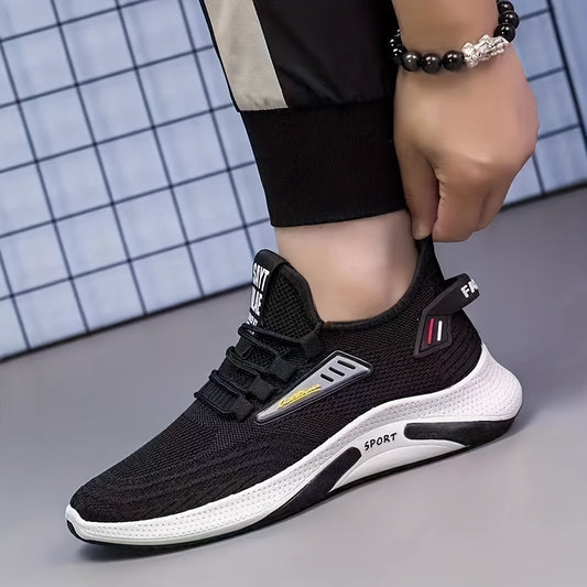 Men's Slip-On Sneakers with Shoelaces Odor-Resistant Athletic Shoes