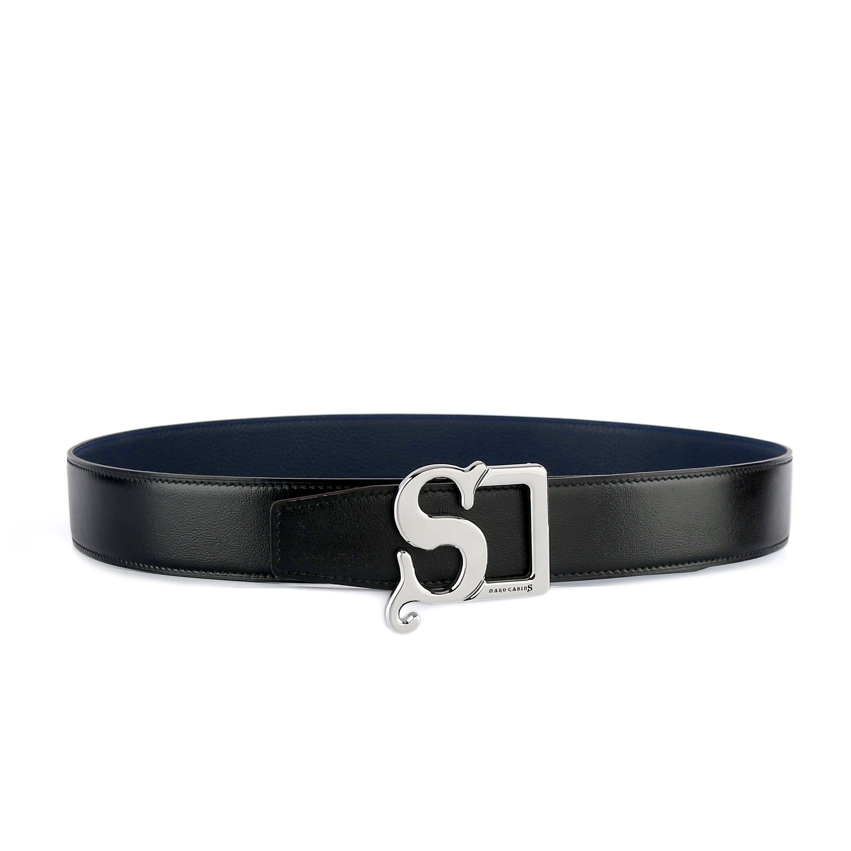 Men's Leather Belt S Metal Buckle Belt for Pants Jeans