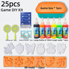 25pcs Magic Water Elf DIY Toy Set with Storage Box Educational Fun Game