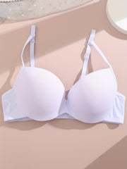 Comfy Push Up Bra Solid T Shirt Bra for Women