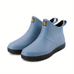 Men Rain Boots Low Top Waterproof Non slip Outdoor Walking Fishing