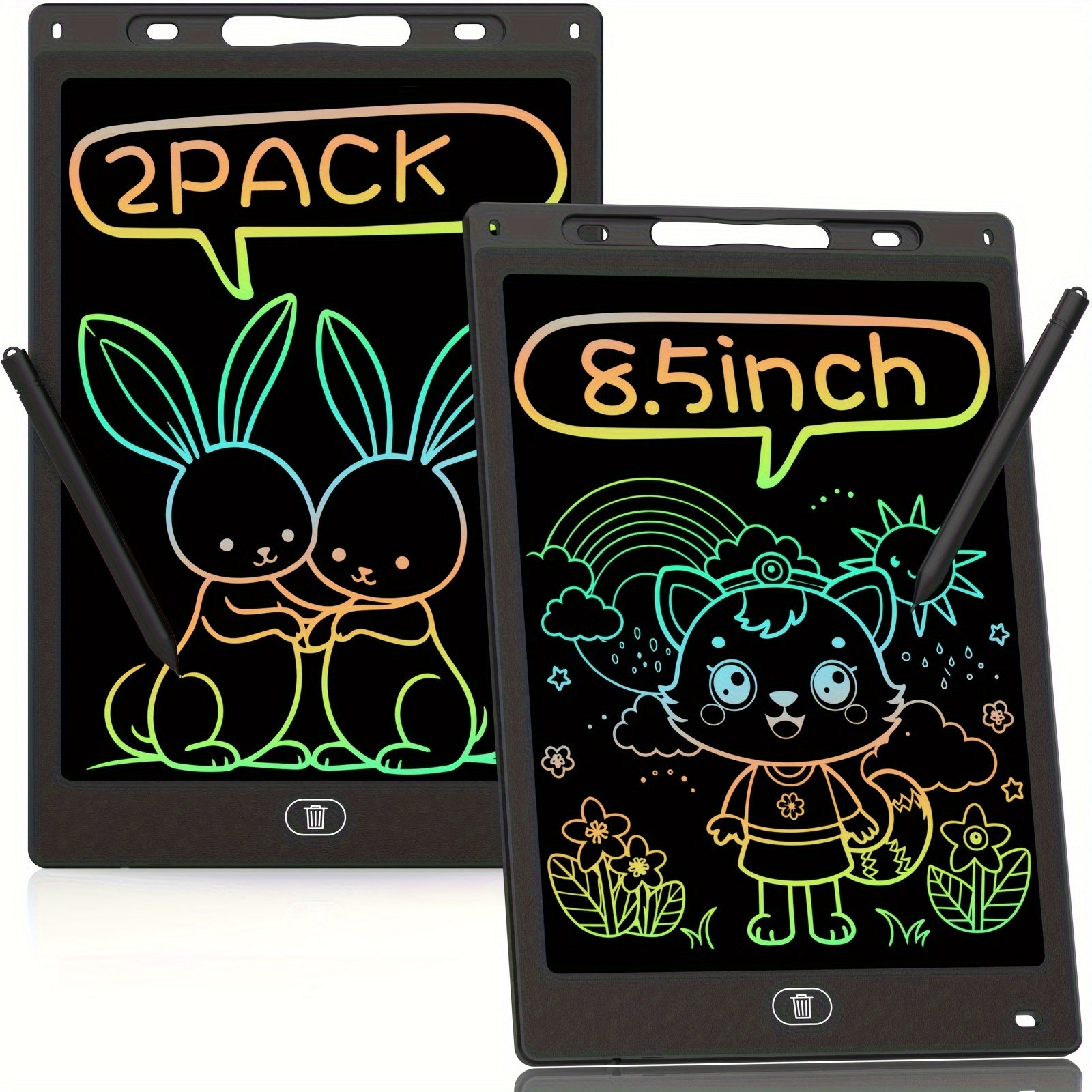 2 Pack 8.5" LCD Writing Board Doodle Board Educational Toy for Boys