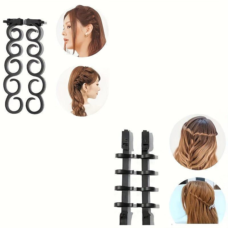 6pcs Hair Braiding Set Wave Fishbone Centipede Twist Styling Tools