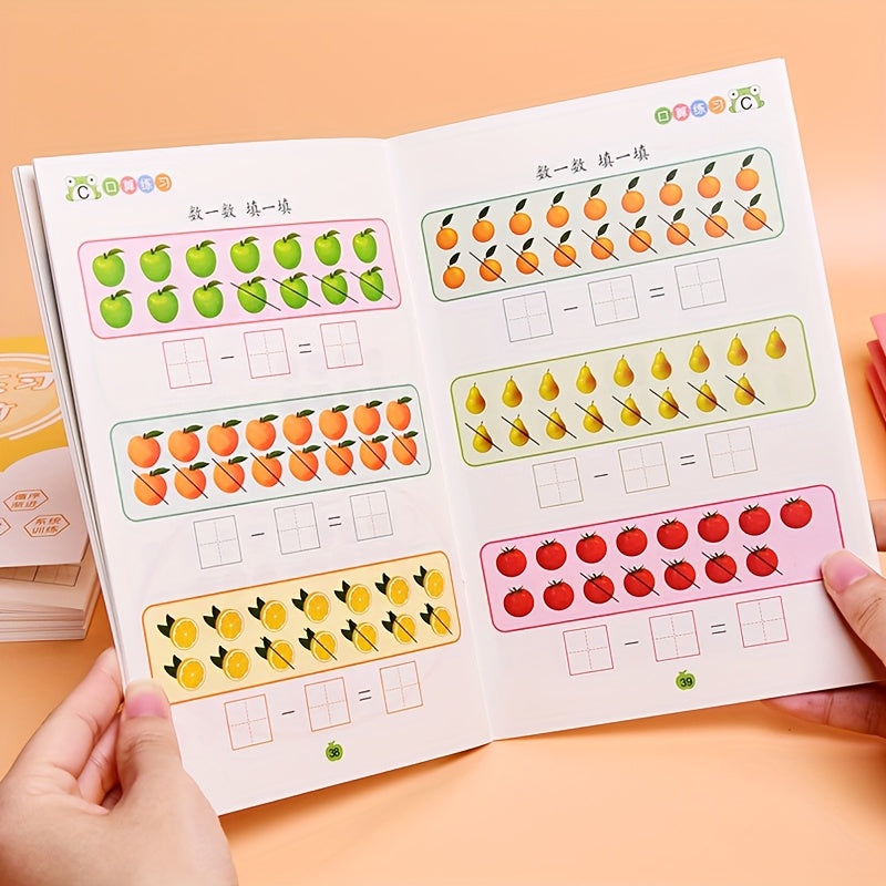 Preschool Math Workbook Set of 4 Numbers & Shapes for Mental Math Practice