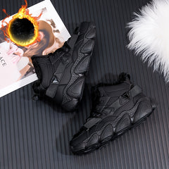 Plush Lined Thermal Furry Chunky Sneakers Casual Fall Winter Shoes