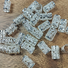 30pcs Dreadlocks Rings Hair Beads Accessories Adjustable Golden Silvery Colorful