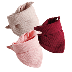 3 Cute Triangle Baby Scarves for Face - Perfect Accessory