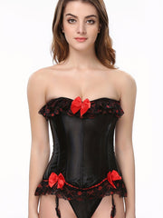 Strapless Corset Bustier Body Shaper Lace Up Slimmer Lingerie