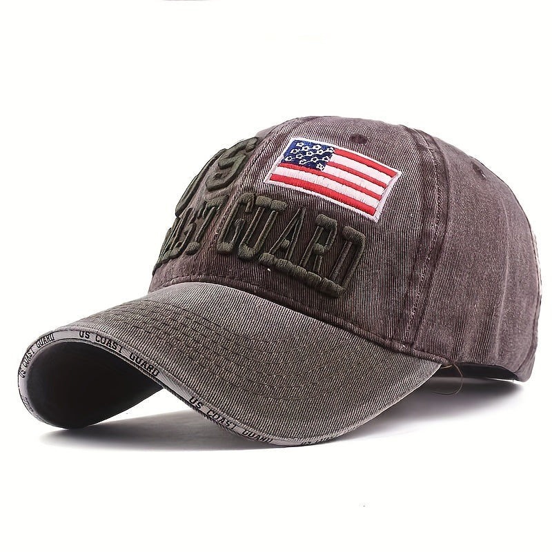 Embroidered Sandwich Brim Baseball Cap All Match Casual Peaked Cap Washed